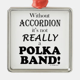 Zonder accordeon - polaire band metalen ornament