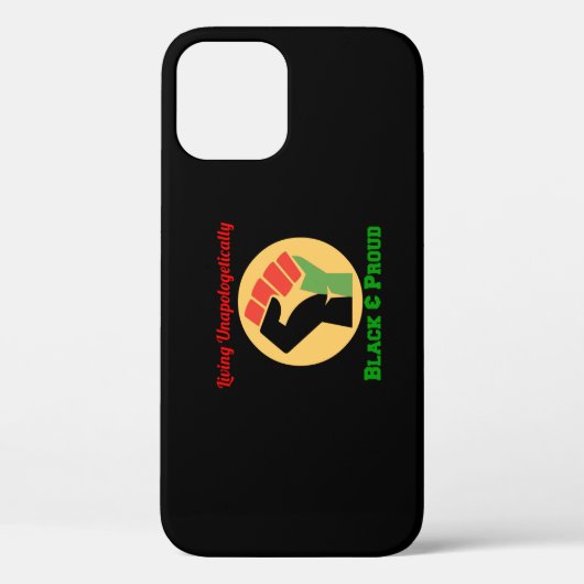 Zonder apologetisch zwart leven en rond Case-Mate iPhone case (Achterkant)