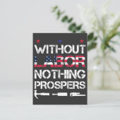 Zonder arbeid komt niets de Unie van de Dag van de Briefkaart (Staand voorkant)