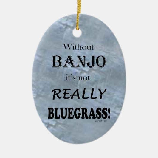 Zonder Banjo — Blaegrass Ceramic Ornament (Voorkant)