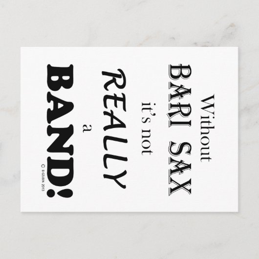 Zonder Bari Sax - Band Briefkaart (Voorkant)