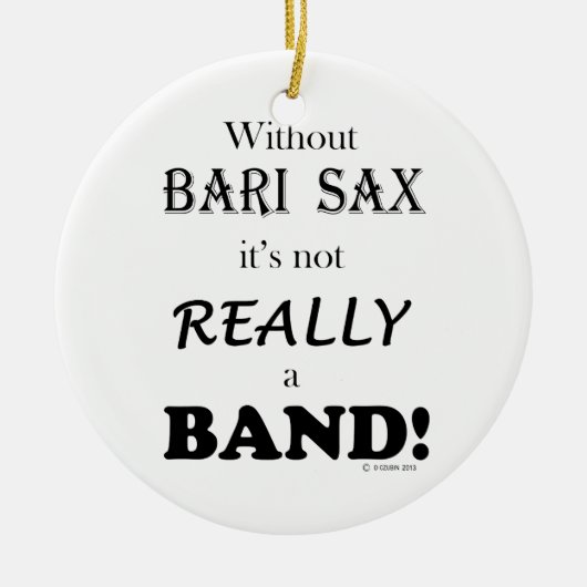 Zonder Bari Sax - Band Keramisch Ornament (Voorkant)