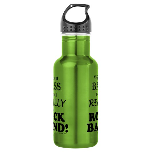 Zonder bas - Rock Band Waterfles (Voorkant)