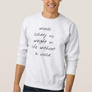 Zonder Basis Sweatshirt van de Man van de Stem