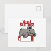 Zonder batterijen briefkaart (Voorkant / Achterkant)