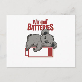 Zonder batterijen briefkaart