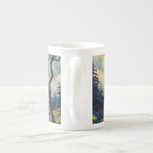 Zonder Bedrijf in Hornby - Impressionistische Schi Porselein Kop (Achterkant)