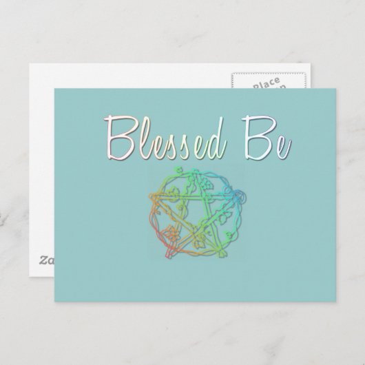 Zonder bloeddruk met  hartpentakel briefkaart (Voorkant / Achterkant)