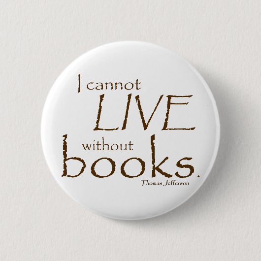 Zonder boeken ronde button 5,7 cm (Voorkant)