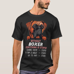 Zonder Boer is alles domme hondenvriend retro T-shirt