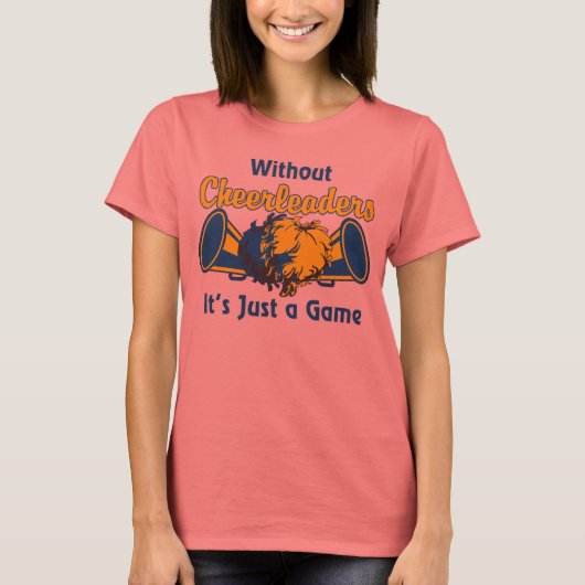 Zonder Cheerleaders is het gewoon een spel T-shirt (Voorkant)