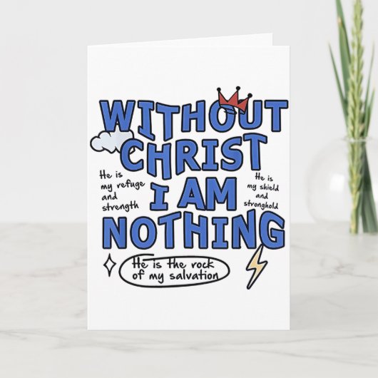 Zonder Christus ben ik niets  Kaart (Voorkant)