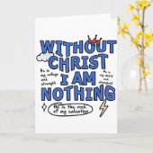 Zonder Christus ben ik niets  Kaart (Gele Bloem)