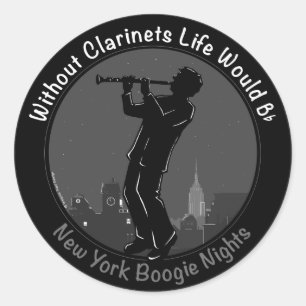 Zonder Clarinets zou het leven van B-Flat Ronde Sticker