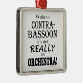 Zonder Contrabasson - Orchestra Metalen Ornament (Rechts)