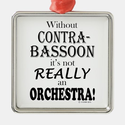 Zonder Contrabasson - Orchestra Metalen Ornament (Voorkant)