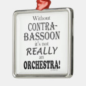 Zonder Contrabasson - Orchestra Metalen Ornament (Links)