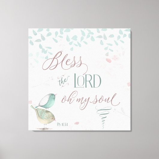 Zonder de Heer - PS 103:1 Canvas Afdruk (Voorkant)