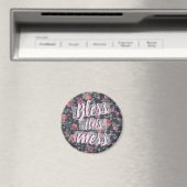 Zonder deze Mess Quote Floral Magneet (Insitu (Vaatwasser))