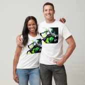 Zonder dik abstract schilderij zwart wit groen t-shirt (Unisex)
