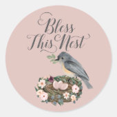 Zonder dit nestvlies van het nestvogel Baby shower Ronde Sticker (Voorkant)