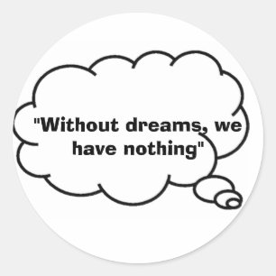 Zonder dromen sticker