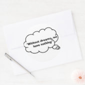 Zonder dromen sticker (Envelop)