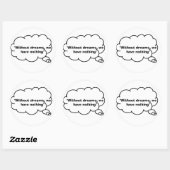 Zonder dromen sticker (Vel)