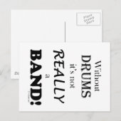 Zonder drums - band briefkaart (Voorkant / Achterkant)