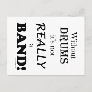 Zonder drums - band briefkaart