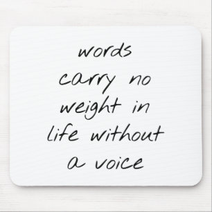 Zonder een stem Muismat