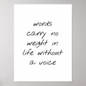 Zonder een stem Poster (Voorkant)