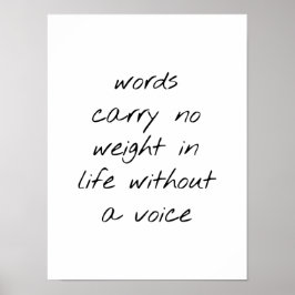 Zonder een stem Poster