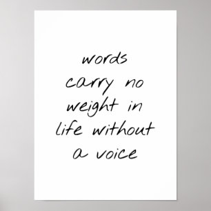 Zonder een stem Poster