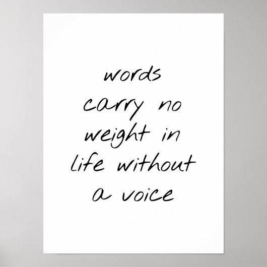 Zonder een stem Poster (Voorkant)