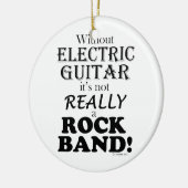 Zonder elektrische gitaar - Rock Band Keramisch Ornament (Links)