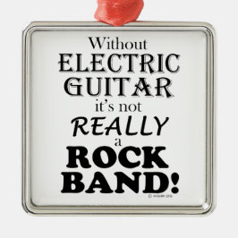 Zonder elektrische gitaar - Rock Band Metalen Ornament