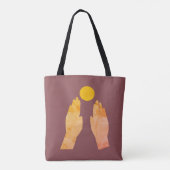 Zonder en zonder zon tote bag (Achterkant)
