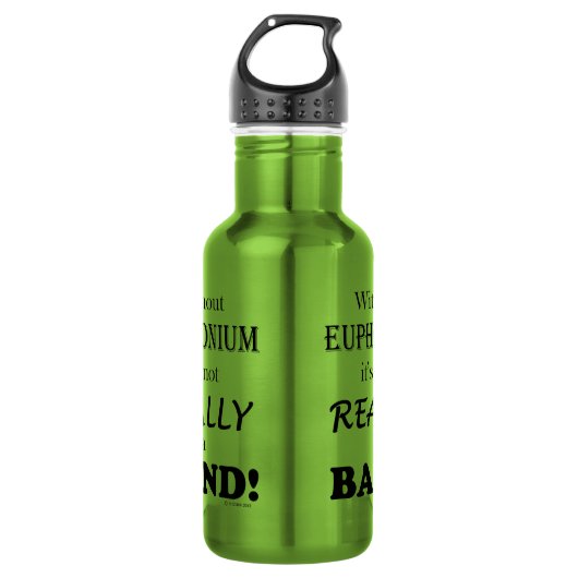 Zonder euphonium - band waterfles  (Voorkant)