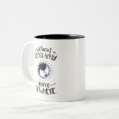 Zonder Geografie ben je nergens. Tweekleurige Koffiemok (Voorkant links)