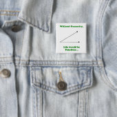 Zonder Geometry zou het leven zonder Pointless zij Vierkante Button 5,1 Cm (In situ)