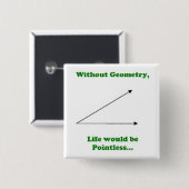 Zonder Geometry zou het leven zonder Pointless zij Vierkante Button 5,1 Cm (Voorkant /achterkant)