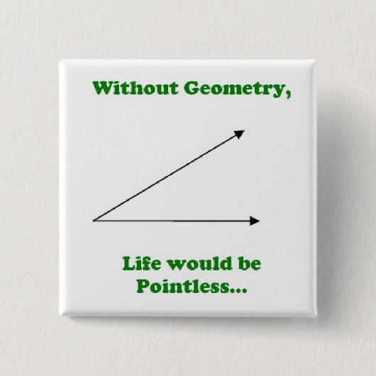 Zonder Geometry zou het leven zonder Pointless zij Vierkante Button 5,1 Cm (Voorkant)