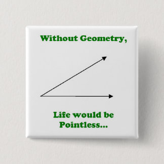 Zonder Geometry zou het leven zonder Pointless zij Vierkante Button 5,1 Cm