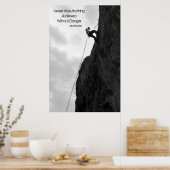 "Zonder gevaar" Poster met zwarte en witte klimmin (Keuken)
