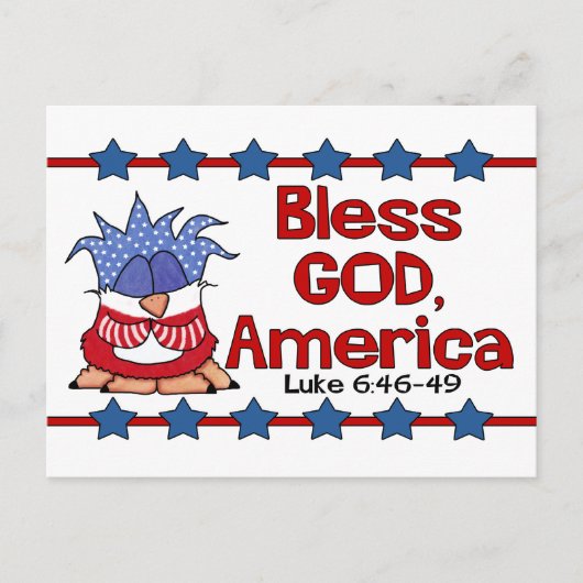 Zonder God, Amerika Briefkaart (Voorkant)