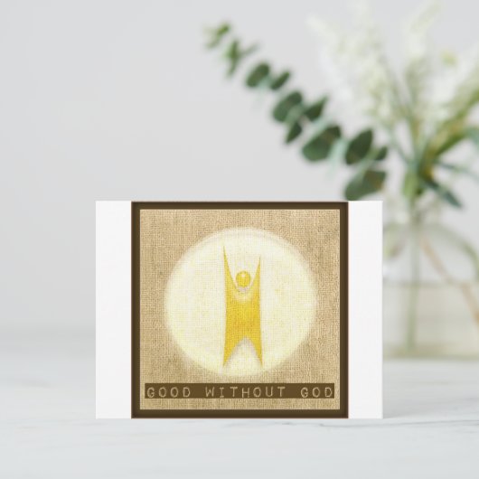 Zonder God Briefkaart (Staand voorkant)