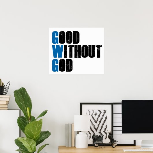 Zonder God Poster (Thuiskantoor)
