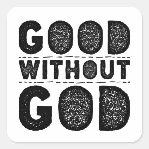 Zonder God Vierkante Sticker