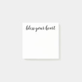 Zonder hart zwart script post-it® notes (Voorkant)